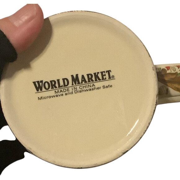 World Market 3pc Tea Set Strainer Cup With Lid 6.25" Floral Paisley Infuser - Picture 4 of 6